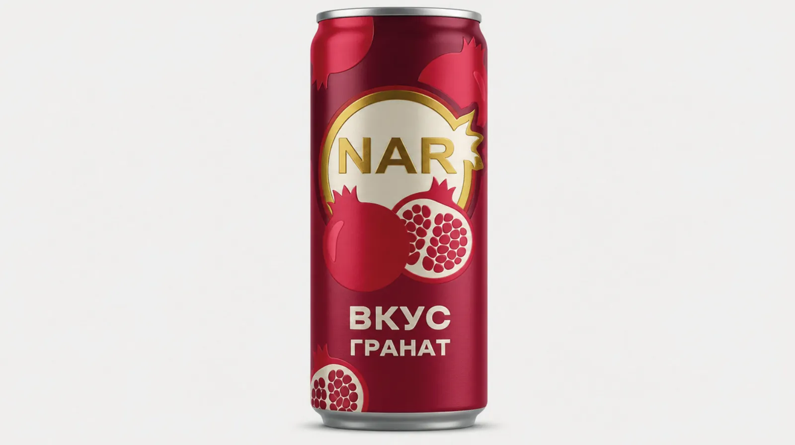 Алюминиевая банка 0,33 л с напитком НАР со вкусом граната